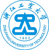 Logo of Zhejiang University of Technology featuring a stylized blue emblem and the year 1953.