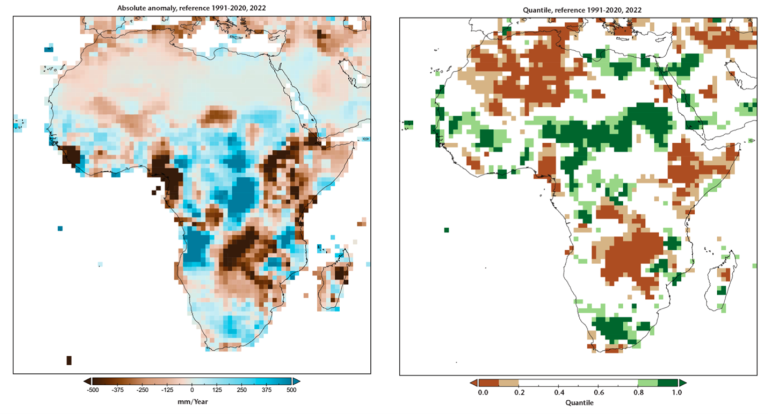 Two maps of africa showing different areas of the continent.