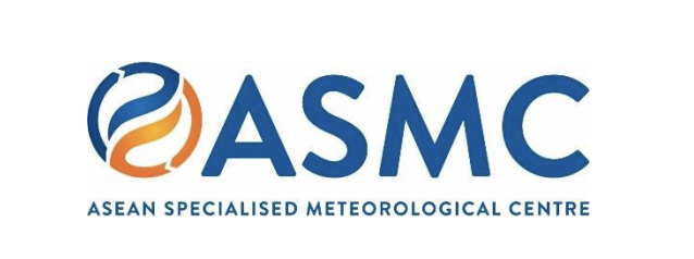 Logo of ASEAN Specialised Meteorological Centre (ASMC) with blue and orange design alongside blue text on a white background.