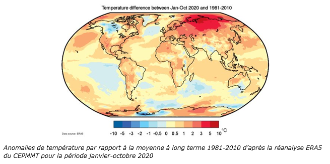 Anomalies de température 