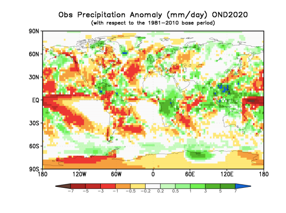 surface temperature and precipitation anomalies 